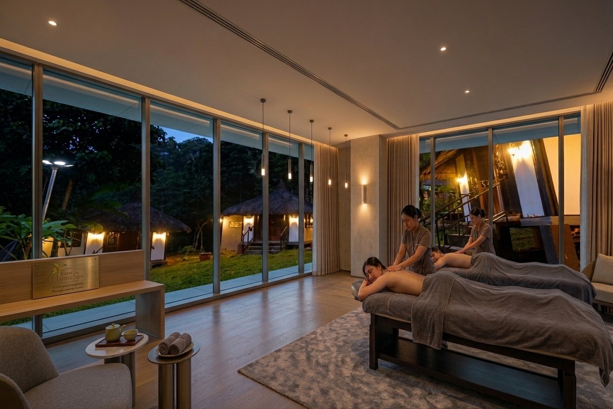 Relaxing massage spa treatment