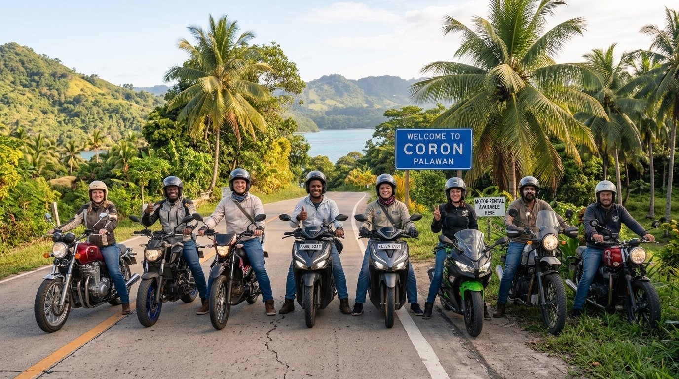 Motorcycle ready for island rental